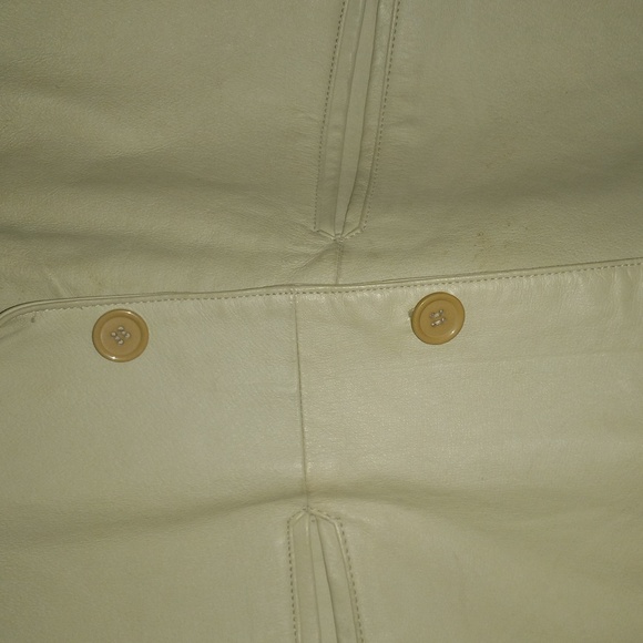 Tan Cream Men's Leather Jacket Size Large NWOT - Picture 3 of 6